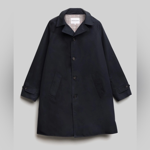 American Trench Men’s Trench Coat in Navy 100% cotton Ventile